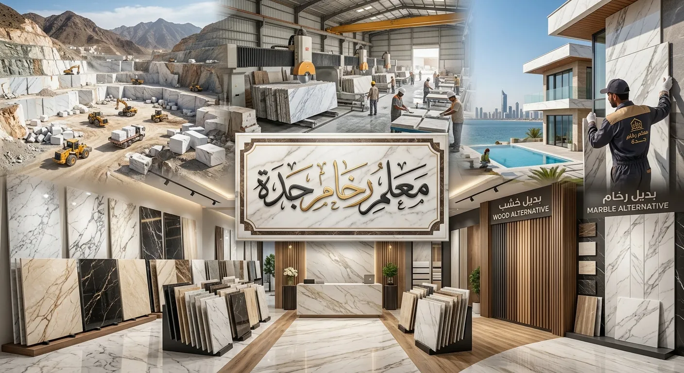 تركيب رخام جدة لأرضية فيلا بواسطة فريق معلم رخام جدة